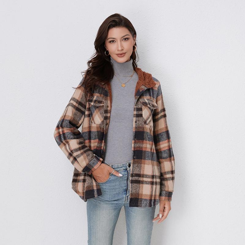 AMELIA™ - Women’s Plaid Hooded Flannel Jacket