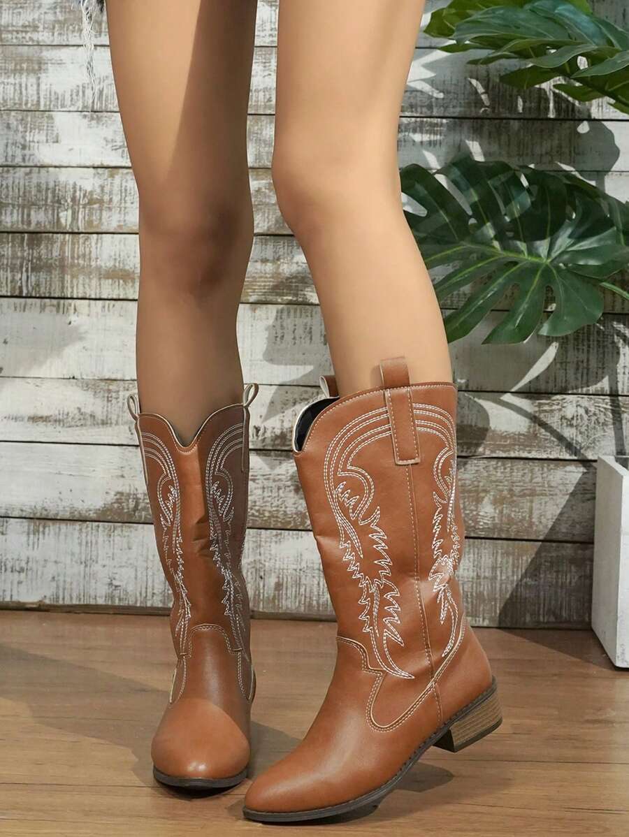 Arlena | Ivory Western Boots
