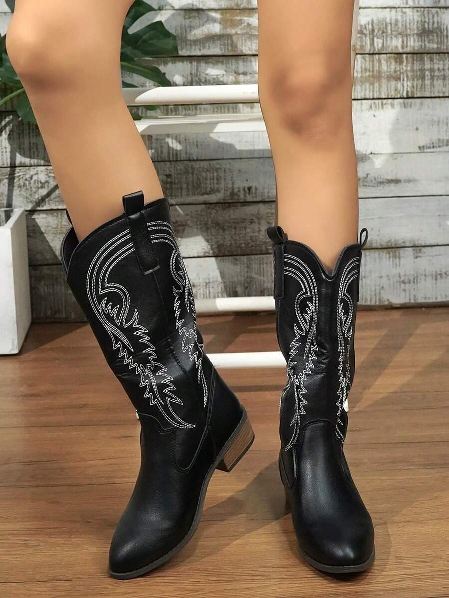 Arlena | Ivory Western Boots