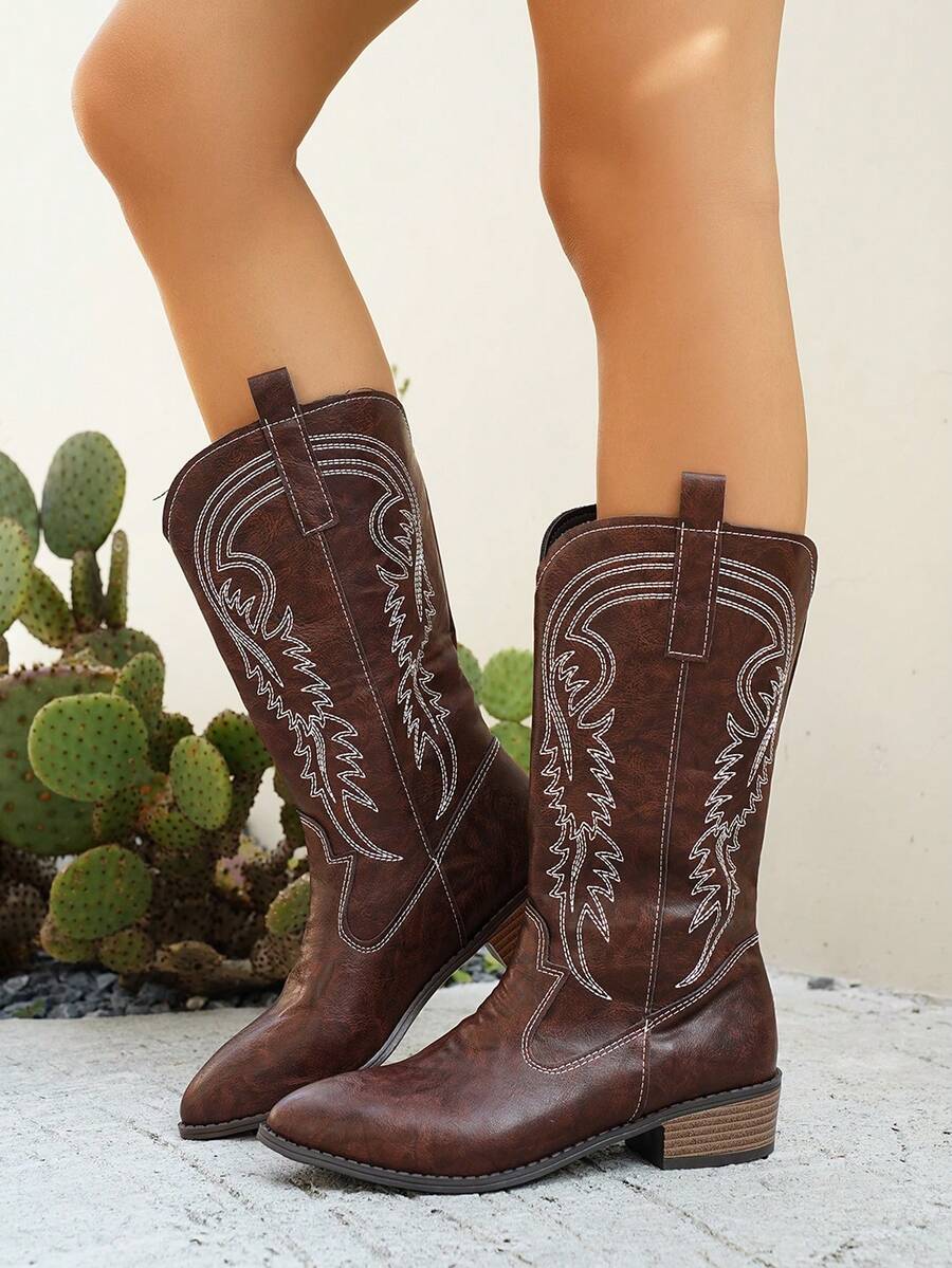 Arlena | Ivory Western Boots