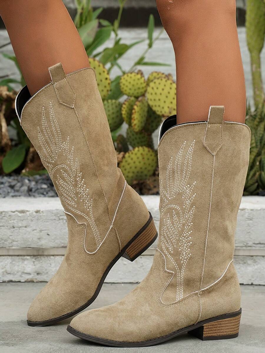 Arlena | Ivory Western Boots