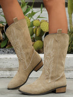 Arlena | Ivory Western Boots