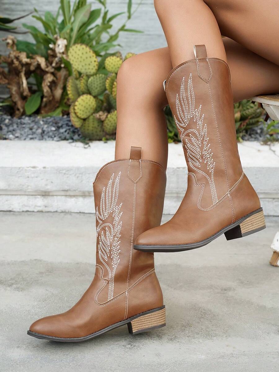 Arlena | Ivory Western Boots