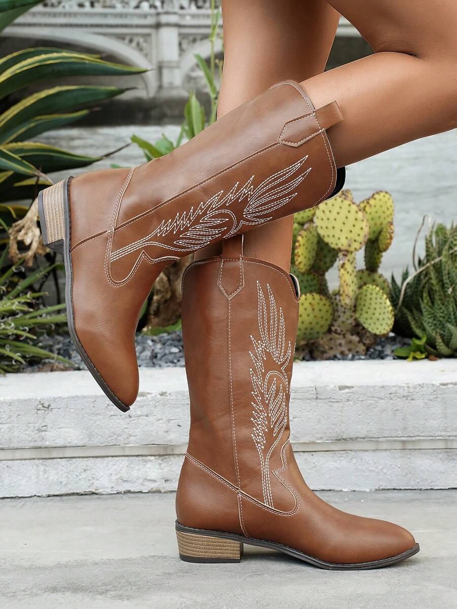 Arlena | Ivory Western Boots