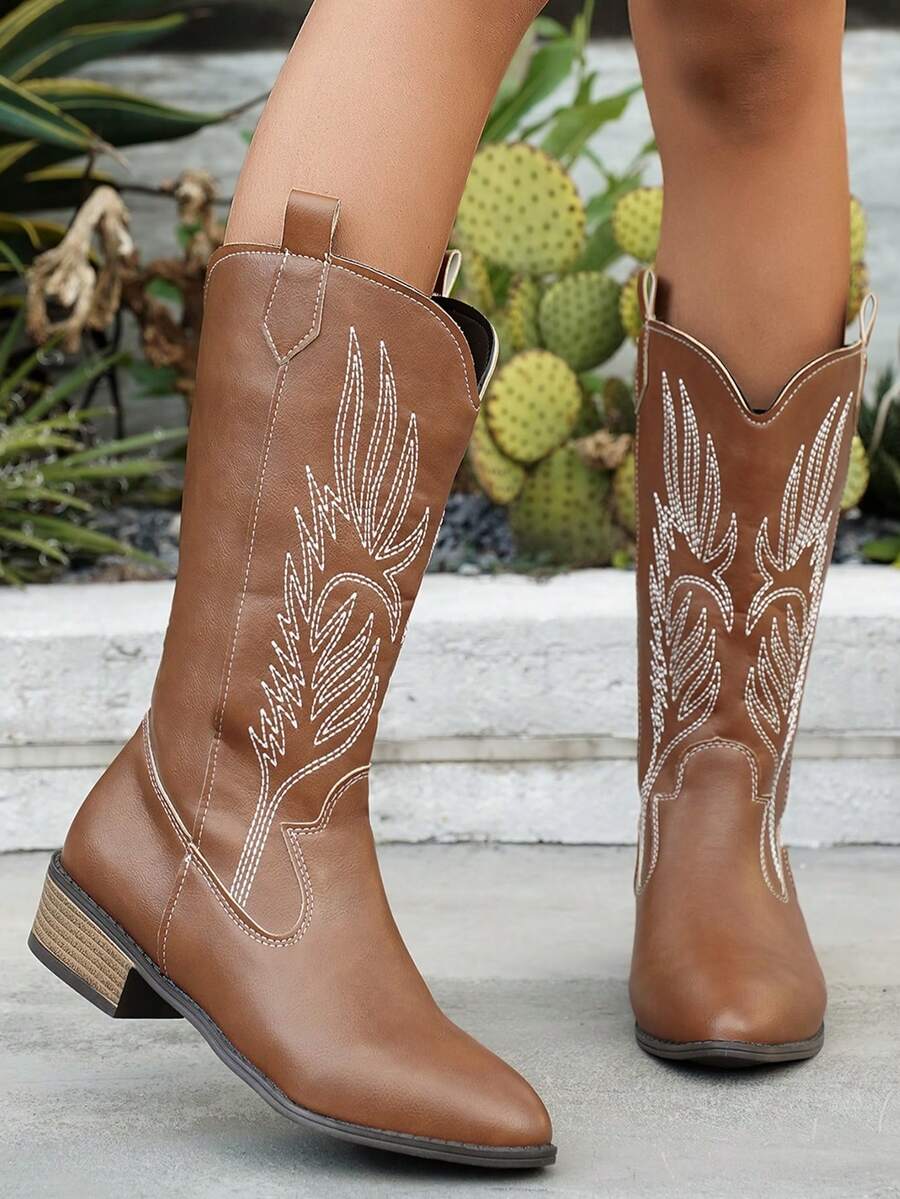 Arlena | Ivory Western Boots