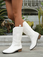 Arlena | Ivory Western Boots