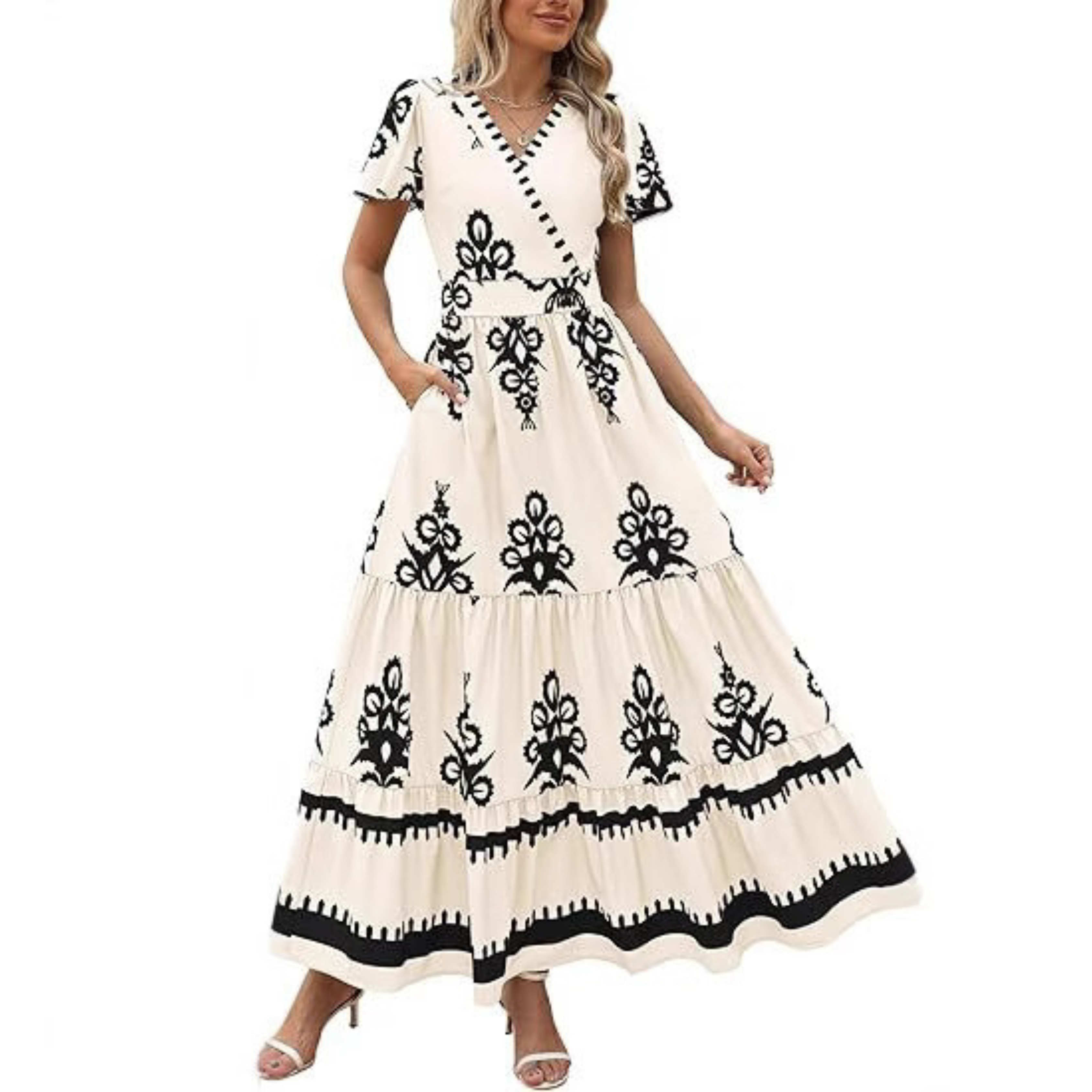 Hellenore™| Women Casual Chic Floral Maxi Dress