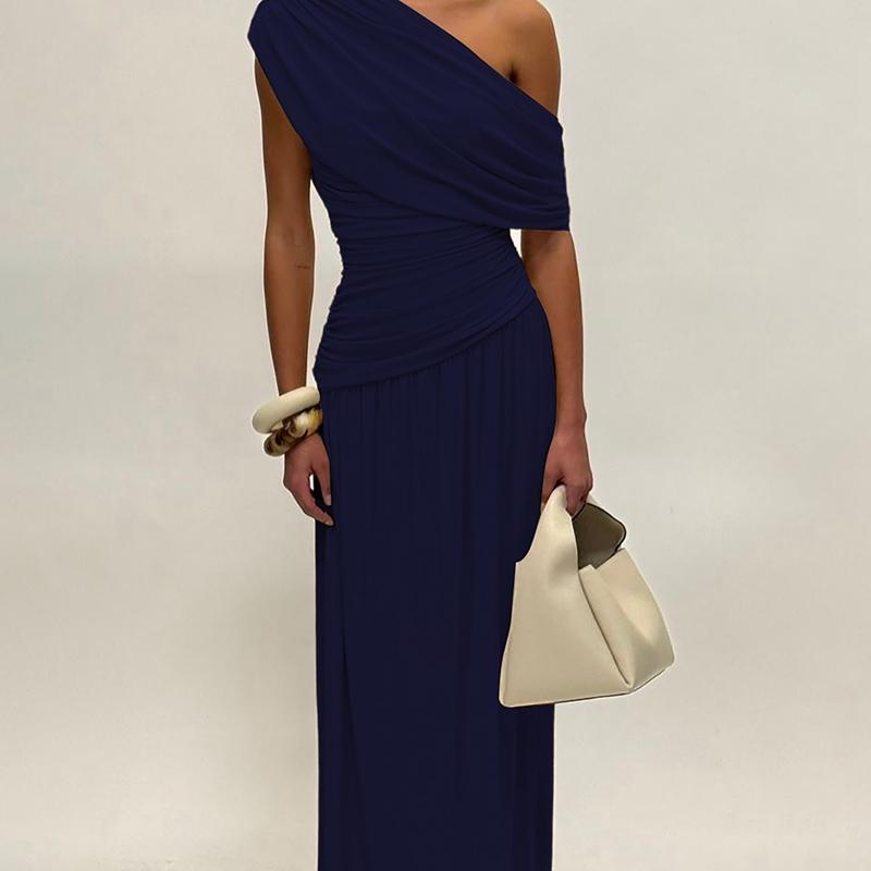 Mano™| Elegant One Shoulder Evening Bodycon Maxi Dress