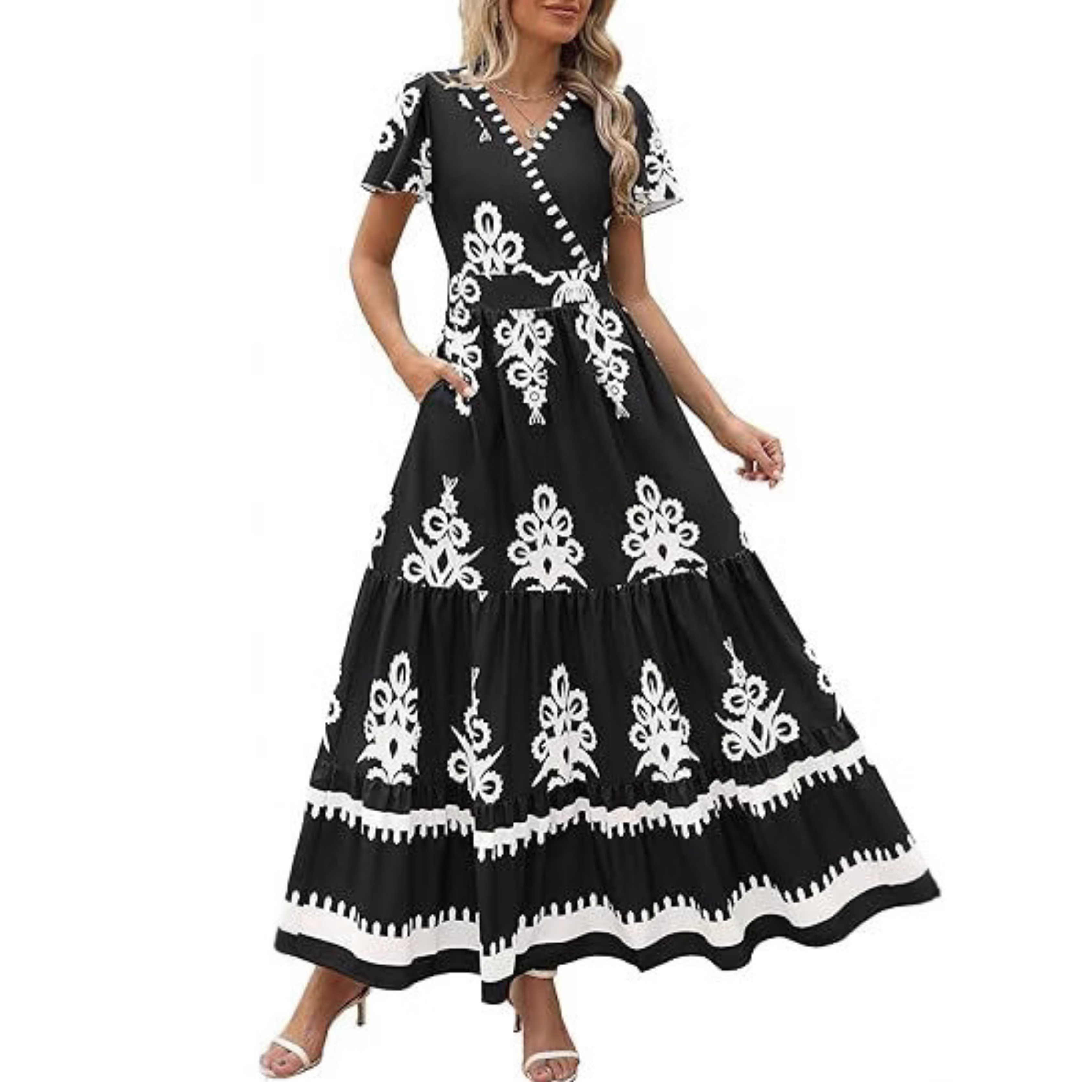 Hellenore™| Women Casual Chic Floral Maxi Dress