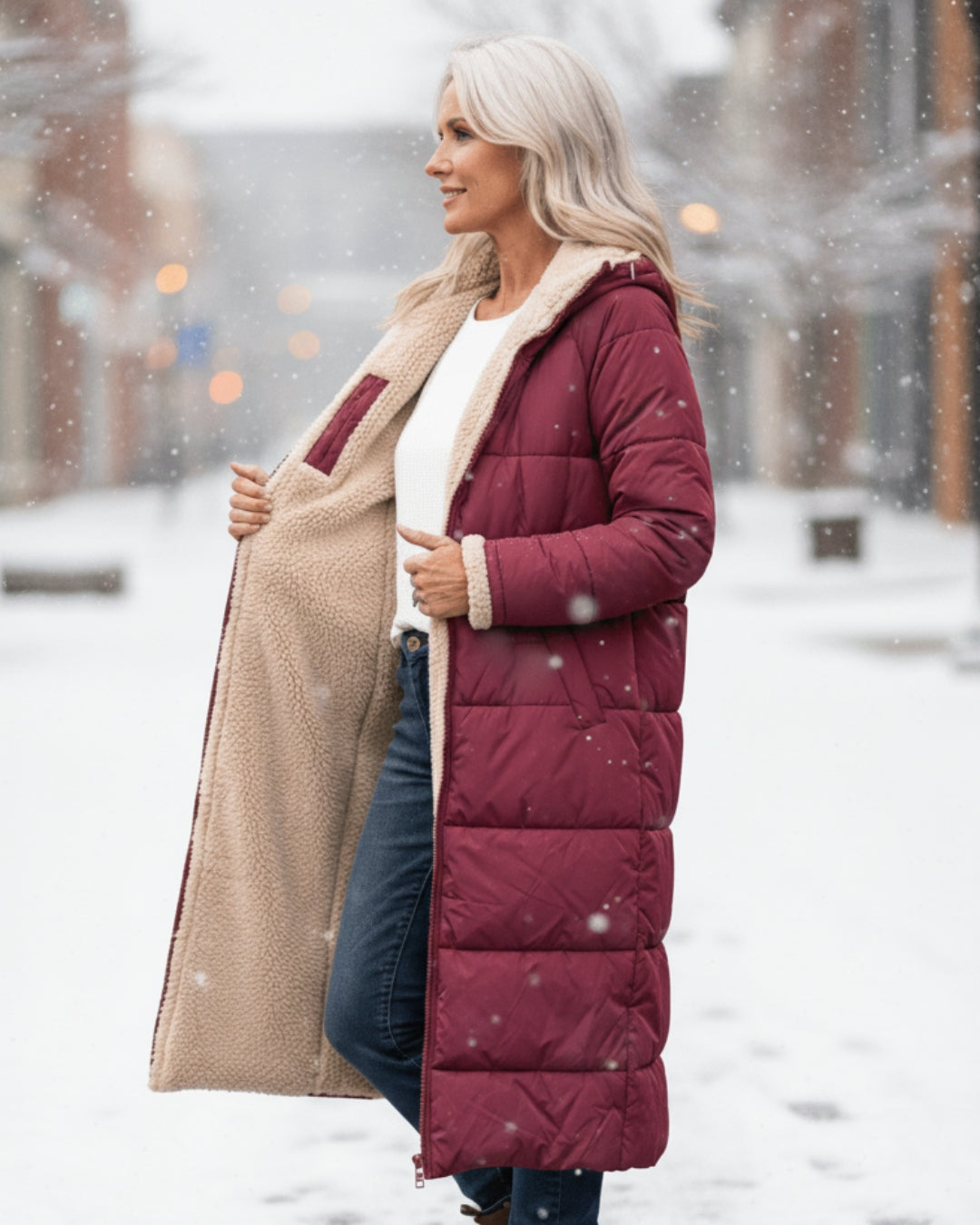 Luxe Sherpa Winter Coat | Designed for Canadian Winters