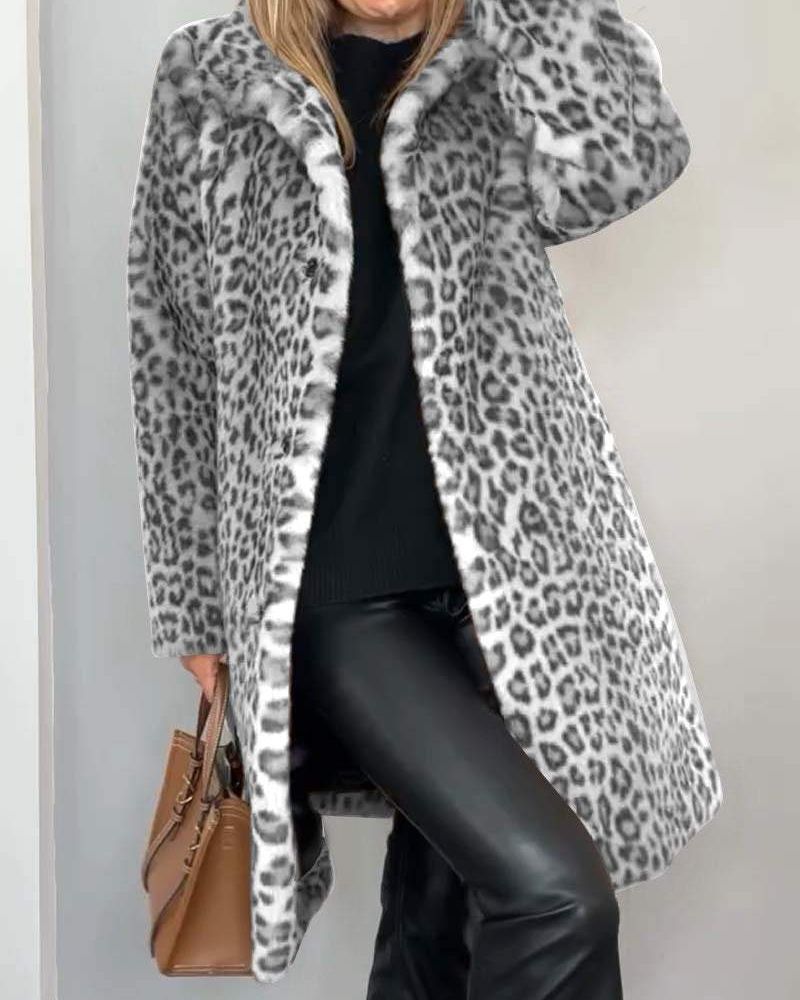 Leosa | Soft Long Leopard Coat