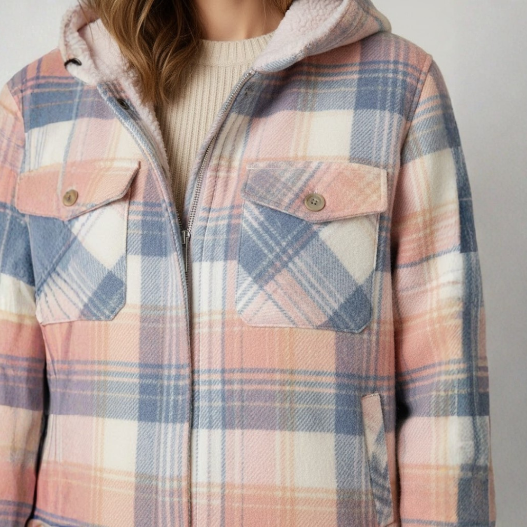 AMELIA™ - Women’s Plaid Hooded Flannel Jacket