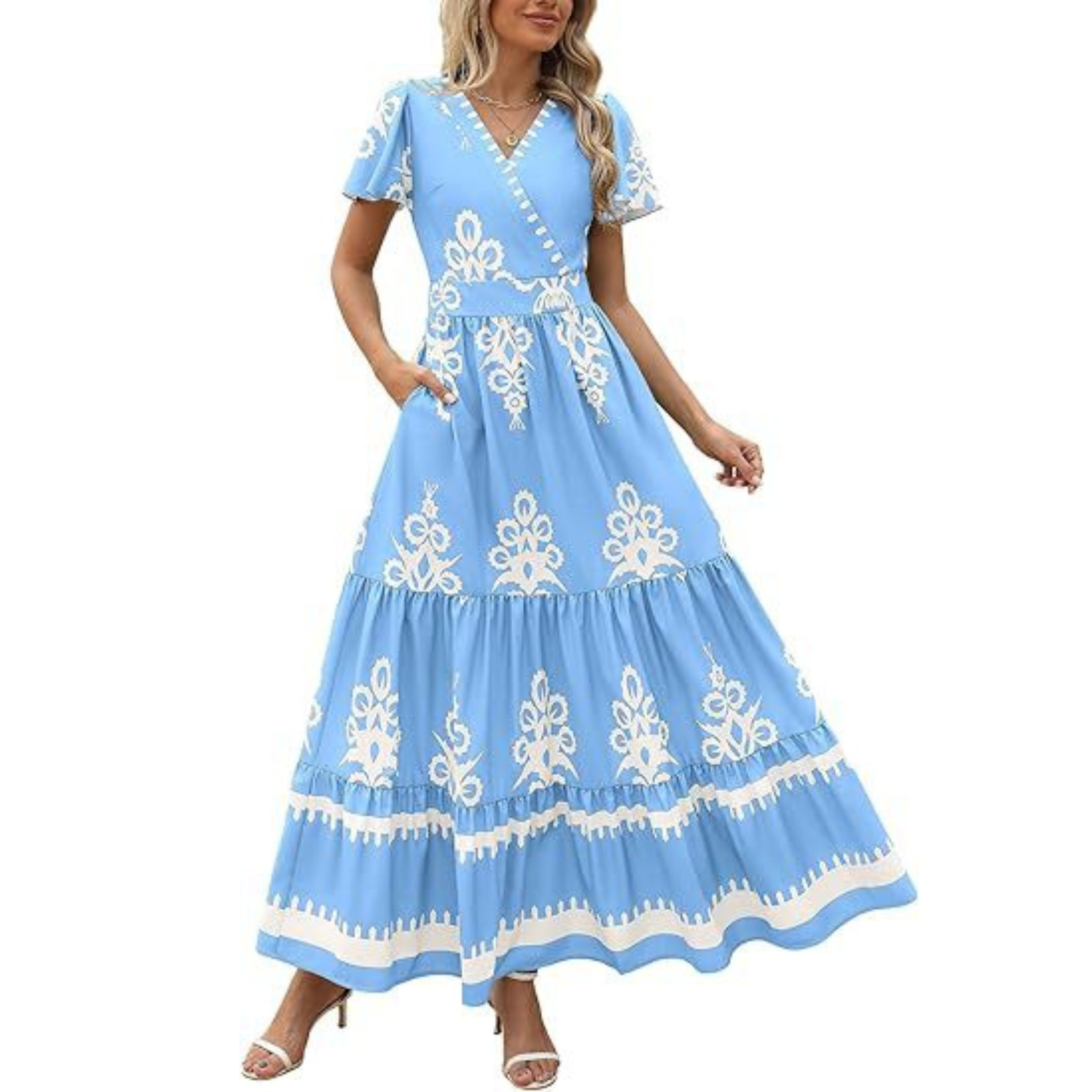 Hellenore™| Women Casual Chic Floral Maxi Dress