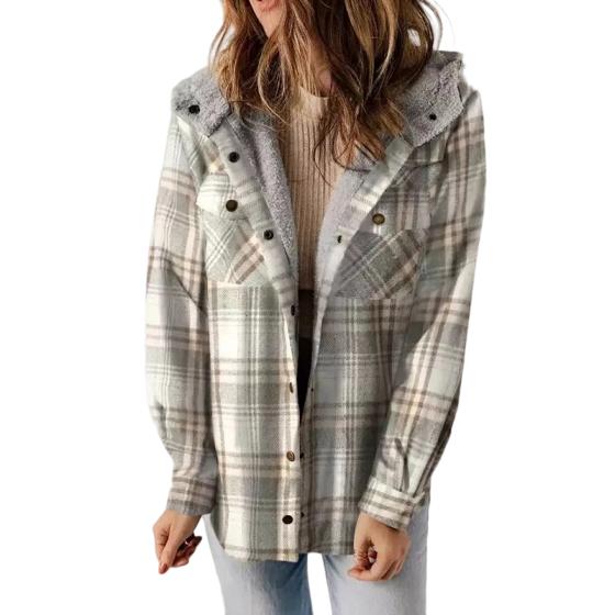 AMELIA™ - Women’s Plaid Hooded Flannel Jacket