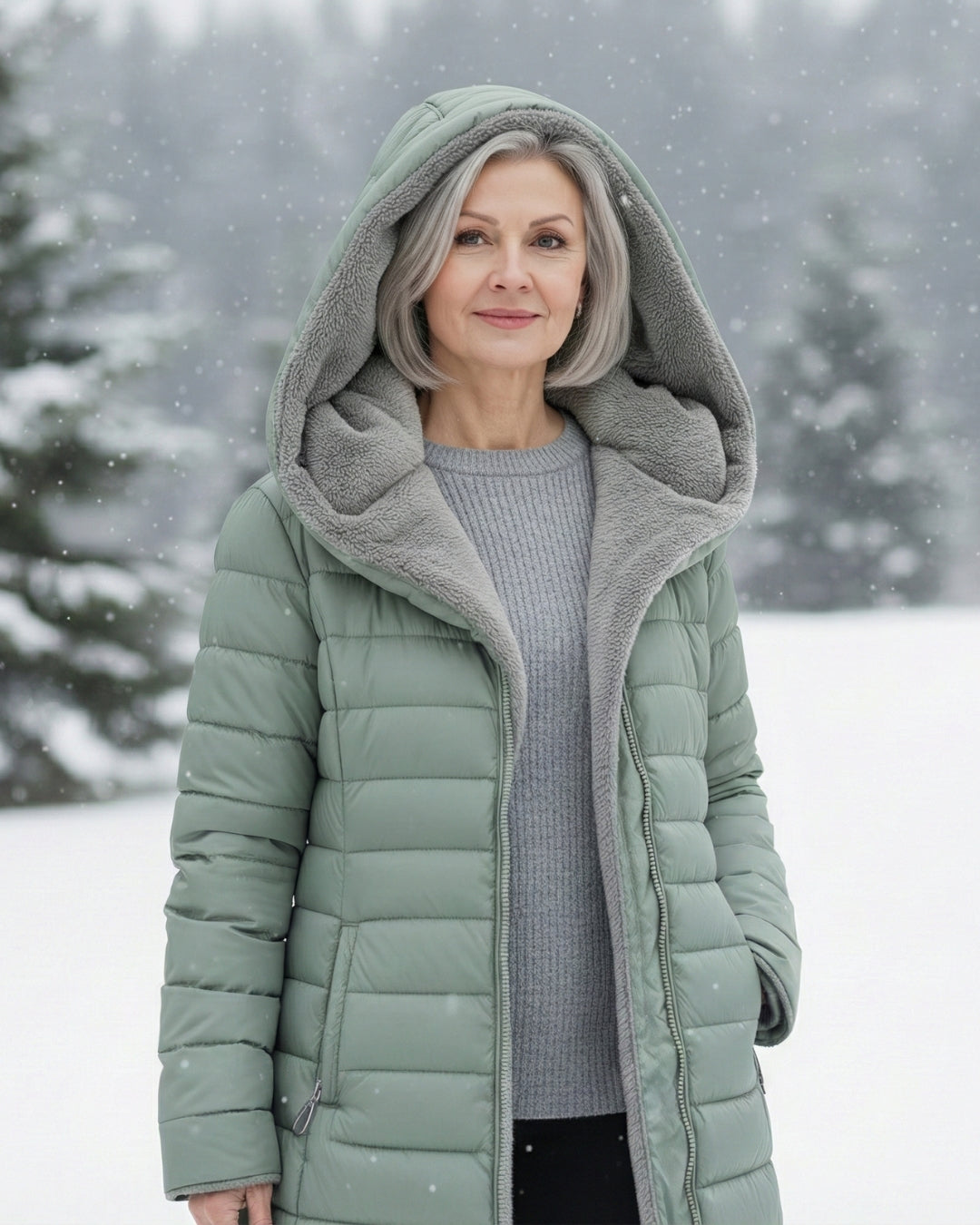 Fleece Lined Puffer Coat