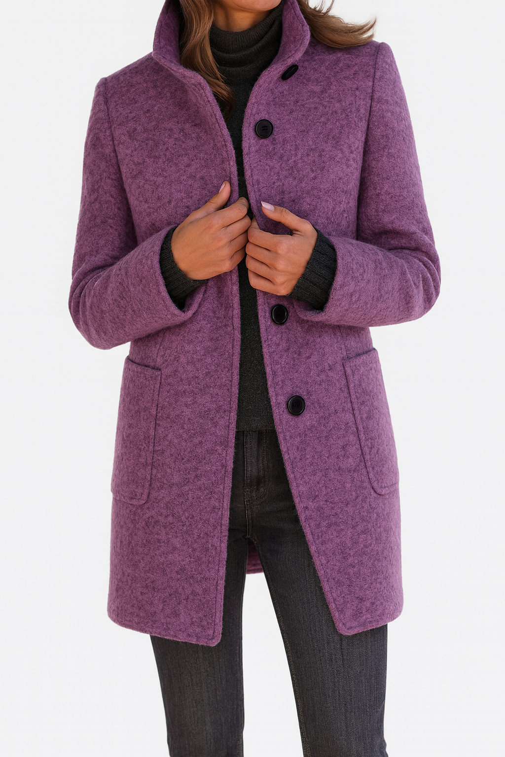 Ava | High Collar Coat