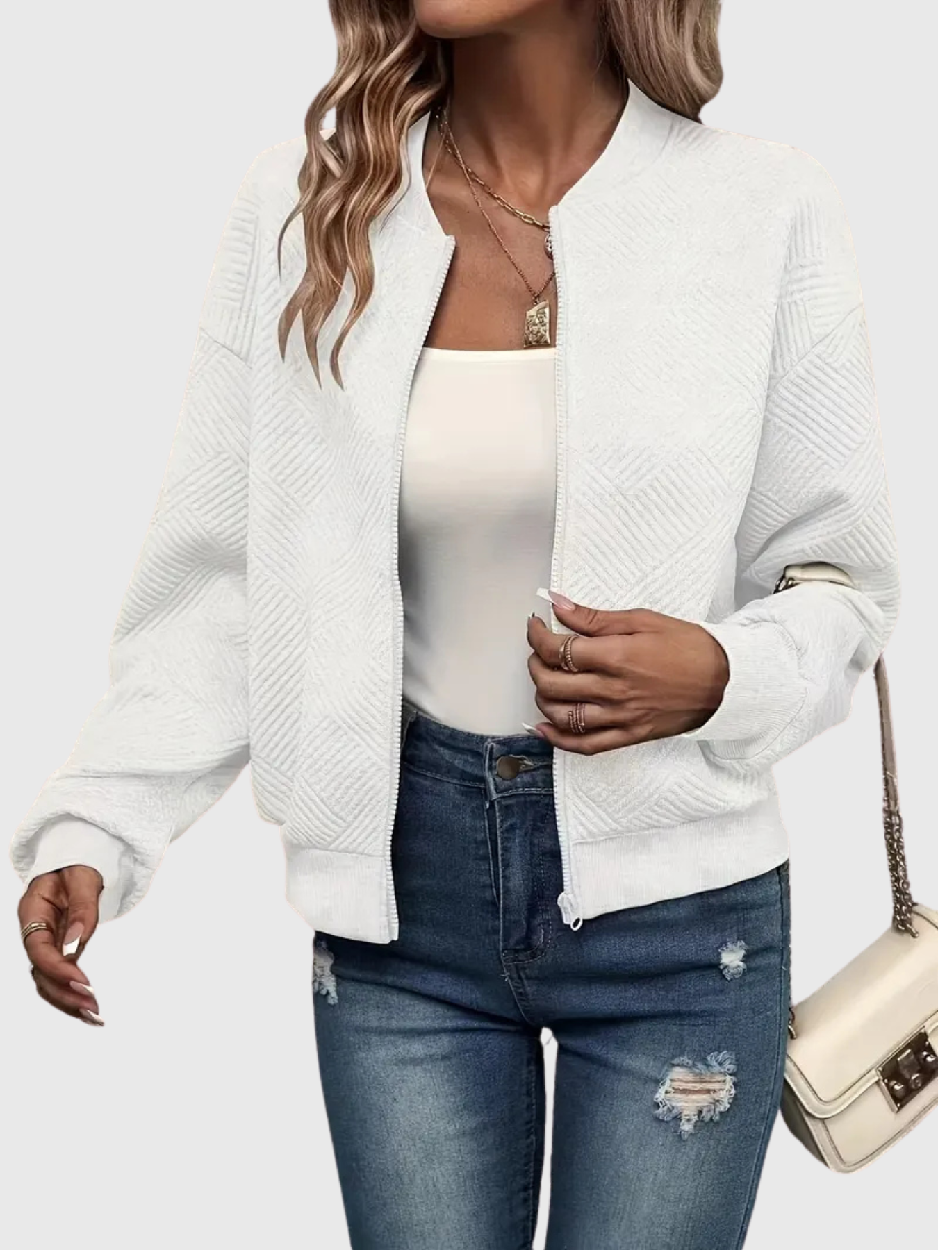 Laurie | Textured Zip Jacket