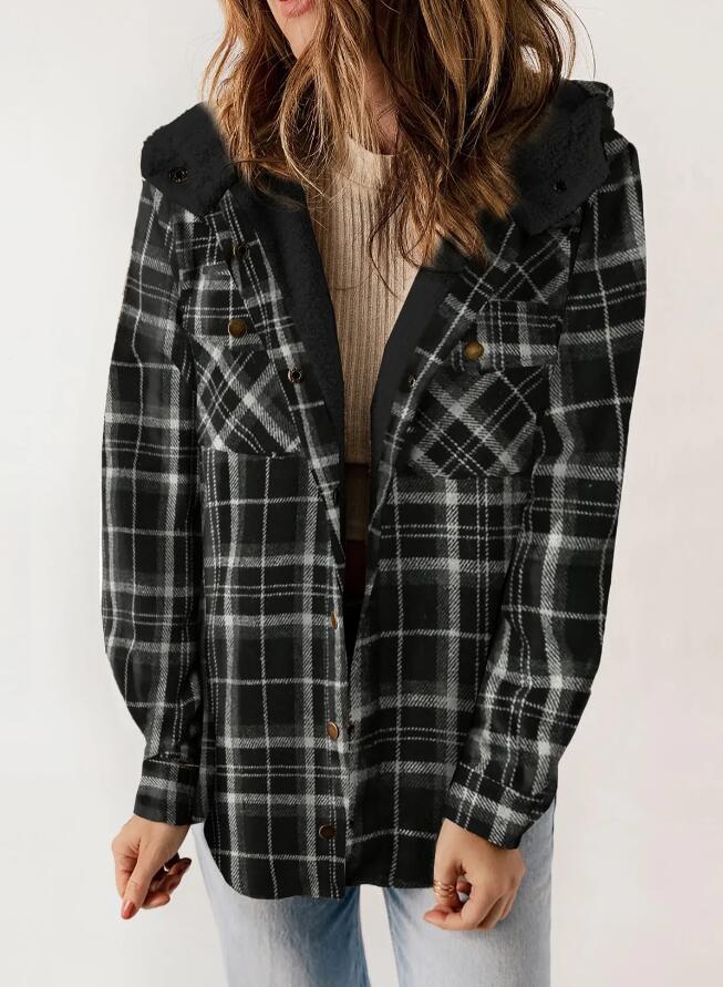 AMELIA™ - Women’s Plaid Hooded Flannel Jacket