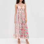 Idonna™ | Classy Sleeveless Summer Floral Cami Maxi Dress