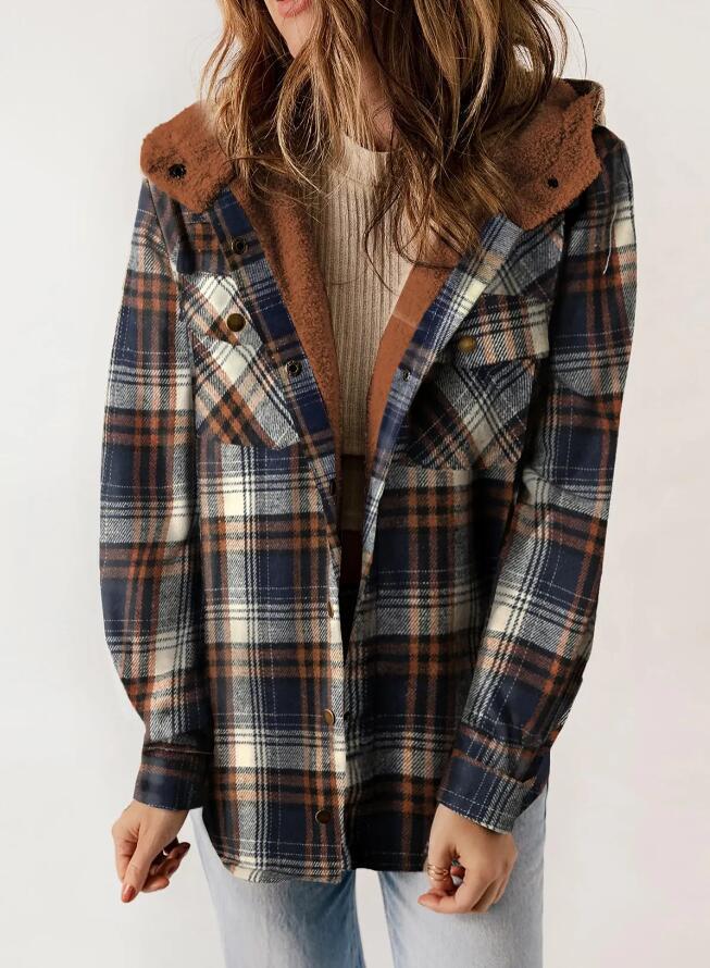 AMELIA™ - Women’s Plaid Hooded Flannel Jacket