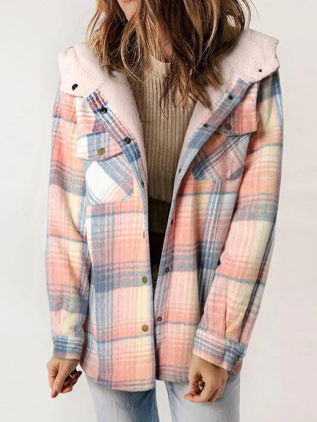 AMELIA™ - Women’s Plaid Hooded Flannel Jacket