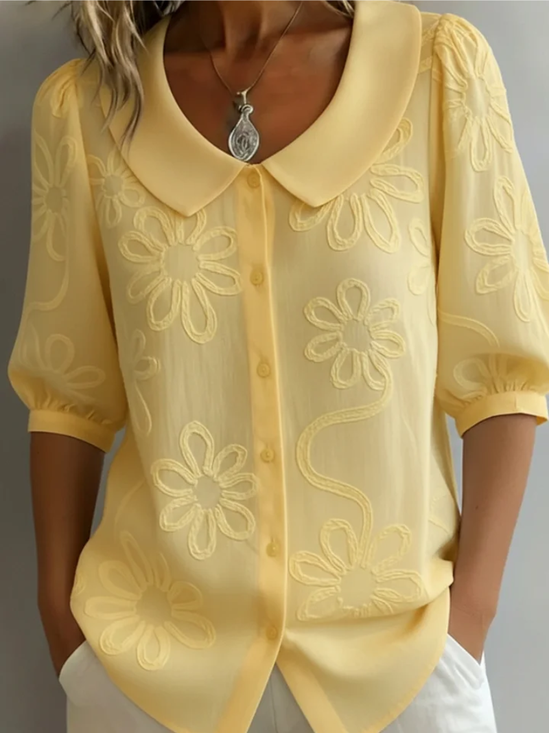 Ismeline - Embroidered Floral Blouse