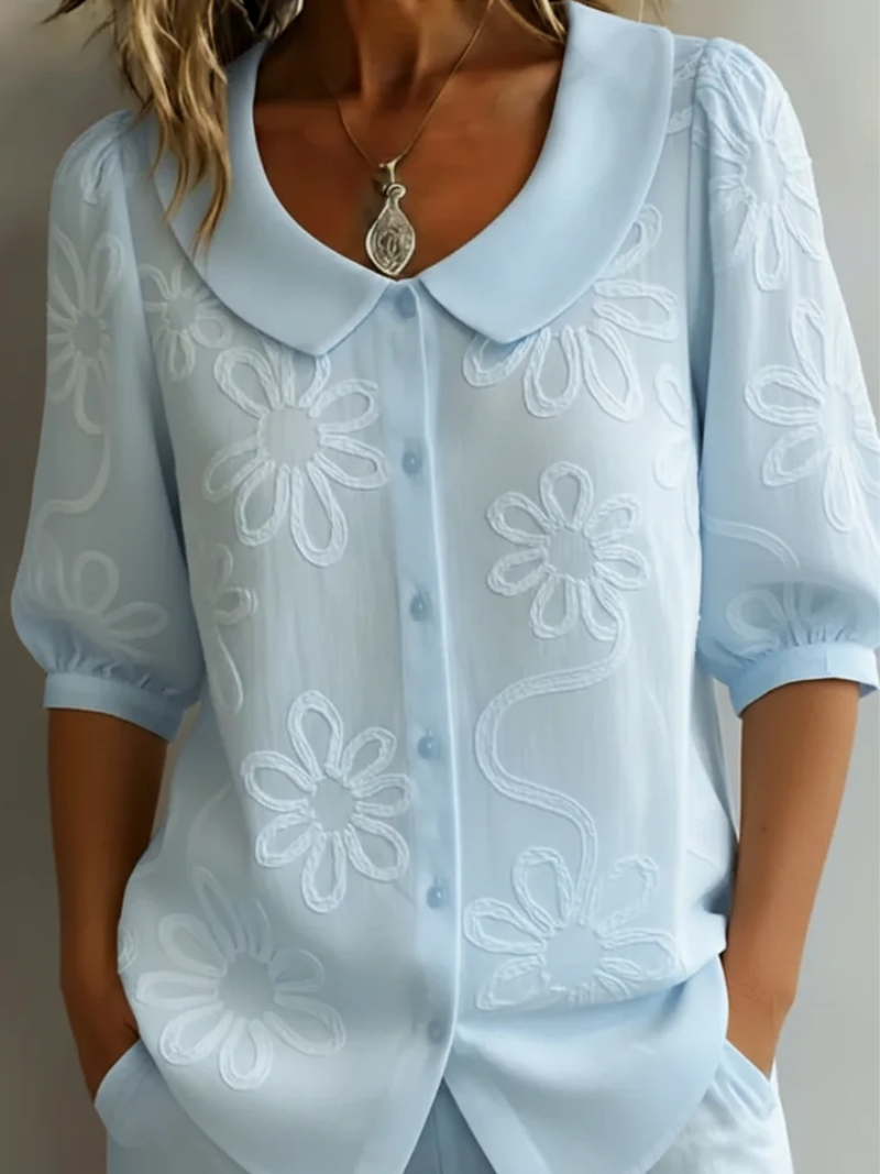 Ismeline - Embroidered Floral Blouse