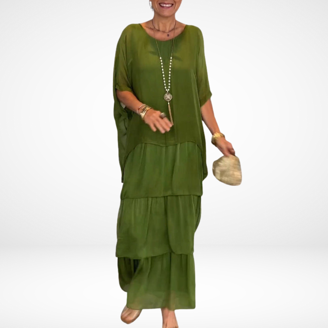 Hylda™ Artistic Loose Maxi Dress | Flowing A-Line Maxi Dress