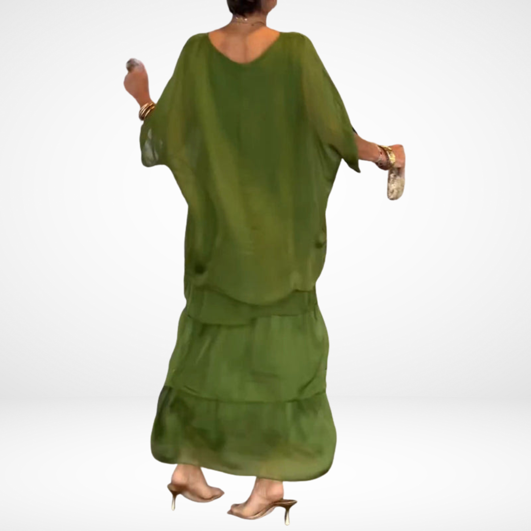 Hylda™ Artistic Loose Maxi Dress | Flowing A-Line Maxi Dress