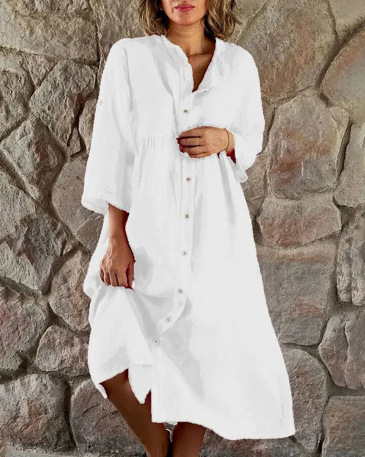 Gertrude - Cotton and Linen Shirt Dress