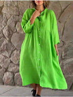 Gertrude - Cotton and Linen Shirt Dress
