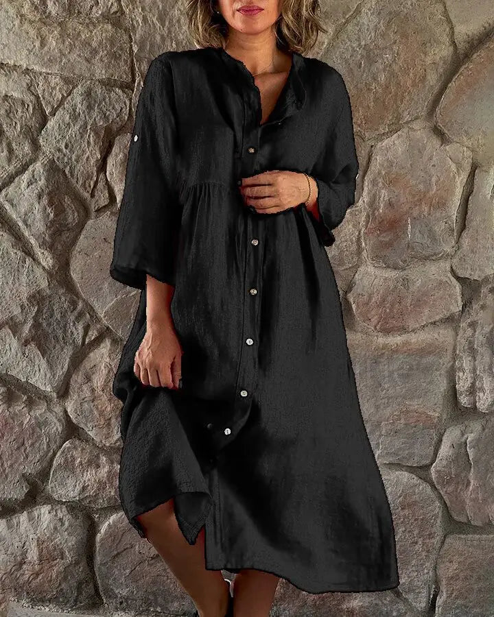 Gertrude - Cotton and Linen Shirt Dress