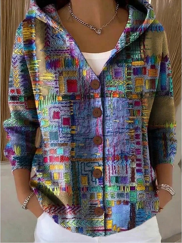 Cassidy - Artistic Warm Long Cardigan