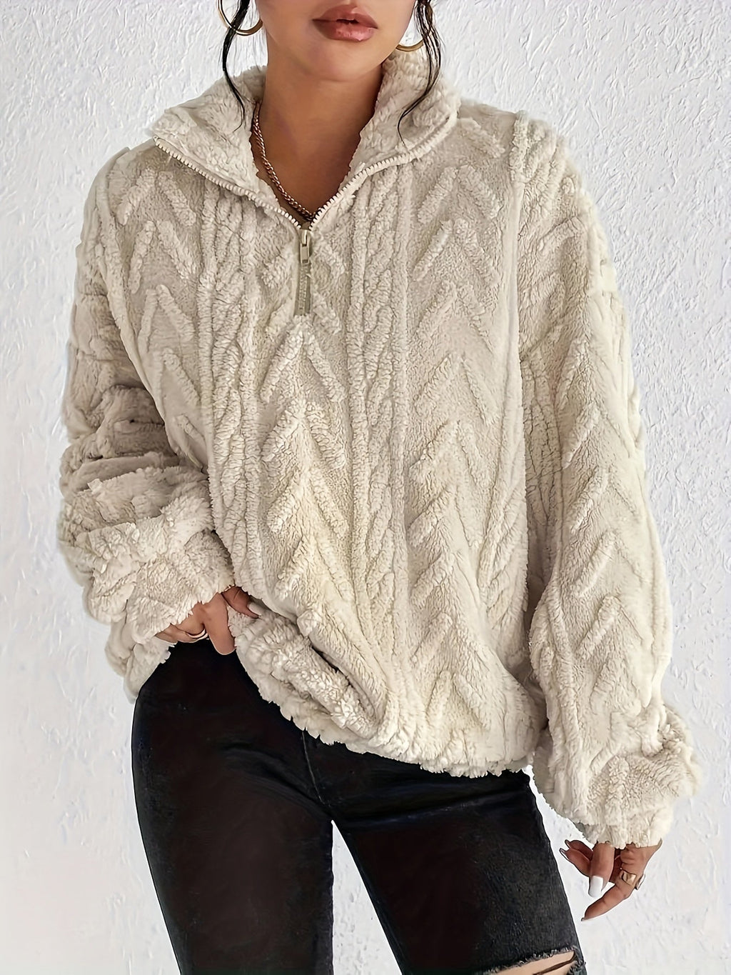 Zoe | Quarter-Zip Sweater