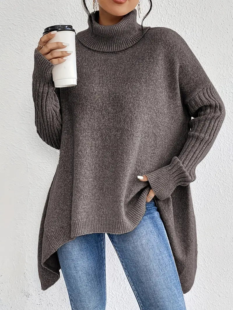 Elowen | Oversized Knit Turtleneck Sweater