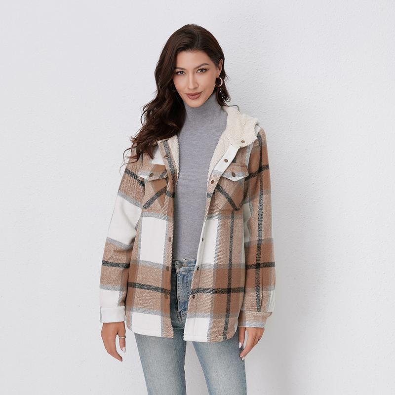 AMELIA™ - Women’s Plaid Hooded Flannel Jacket