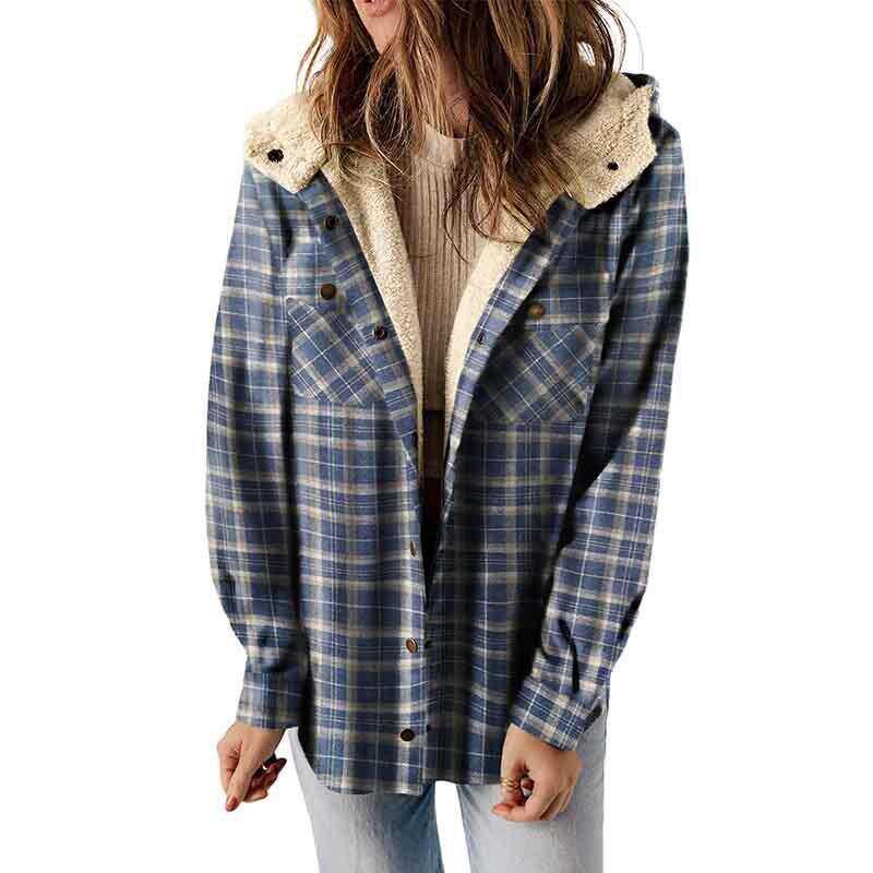 AMELIA™ - Women’s Plaid Hooded Flannel Jacket