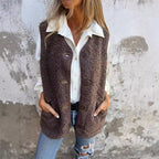 Rhea | Button-down Short Warm Vest