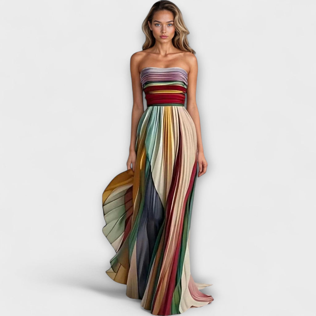 Marigold™ | Bold & Flowing Women Strapless Dress